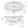 STADIUM wanna z hydromasażem, 190x95x46cm, Active Hydro-Air, chrom