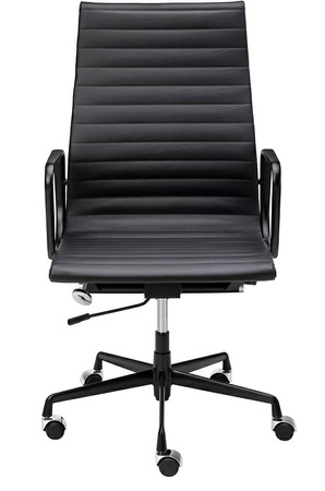 Fotel biurowy AERON PRESTIGE PLUS czarny - skóra naturalna, aluminium