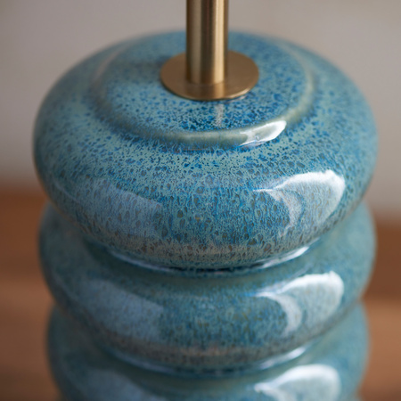 Squash Table Lamp Base Ocean Spray Glaze