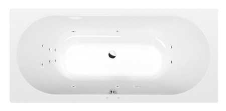 VIVA B wanna z hydromasażem, 185x80x47cm, Attraction Hydro, chrom