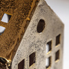 House Tealight Holder Antique Gold 130x70x185mm