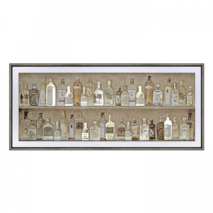 Obraz w ramie „Gin Collection” – złoty, 144 × 4,5 × 64 cm