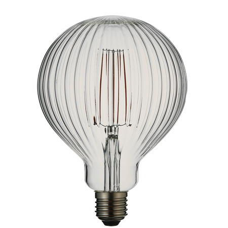 Żarówka LED – chrom / kryształ, 4W LED E27 ciepła biel, 2200 K, 12,5 × 12,5 × 17,5 cm