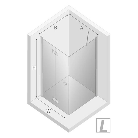 KABINA NEW SOLEO PROSTOKĄTNA L 90x100x195 CZYSTE 6mm ACTIVE SHIELD