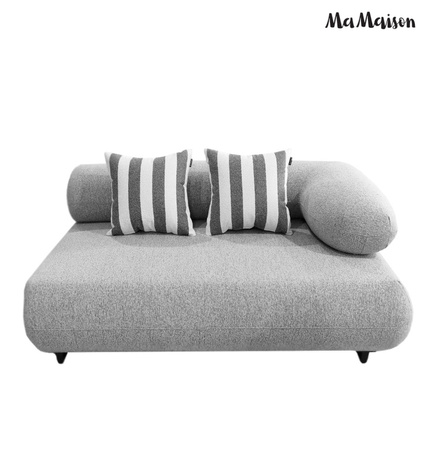 MaMaison sofa narożna ogrodowa ALEXANDER  4 szara (poduszki i pokrowiec w zestawie)