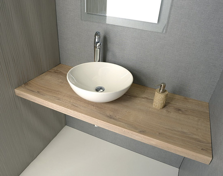 AVICE blat pod umywalkę 100x50cm, grubość 5cm, dąb Rover