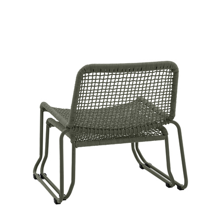 Sassano Lounge Chair with Footstool Green