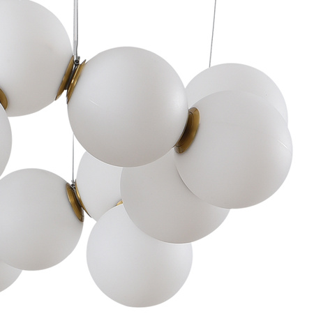 Lampa wisząca CORALLI-80 - LED, biało-mosiężna