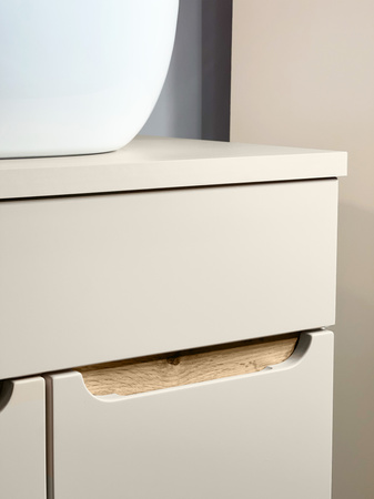 Zestaw meblowy 80cm z umywalką meblową SKY, szafką wysoką i szafką z lustrem