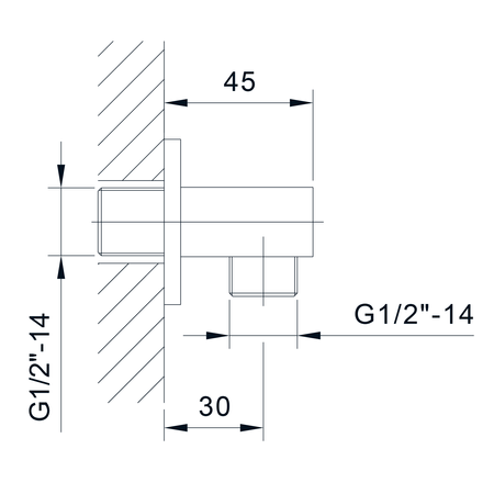Przyłącze kątowe, chrom