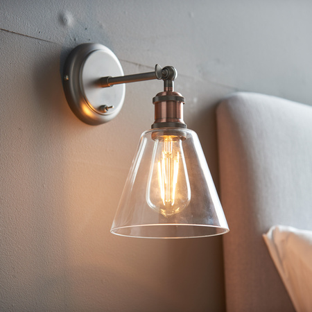 Hal Wall Light with Clear Shade 170x267mm