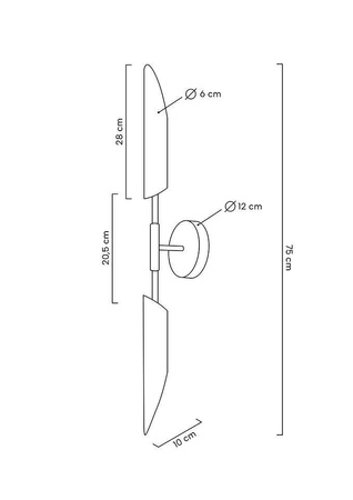 MOOSEE zestaw 2 lamp ściennych LOCCA      złoty
