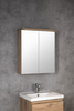 KAWA STRIP szafka z lustrem, oświetlenie LED 60x70x22cm, dąb emporio