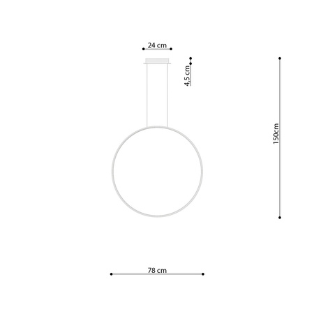 Lampa wisząca RIO 78 chrom LED 4000K