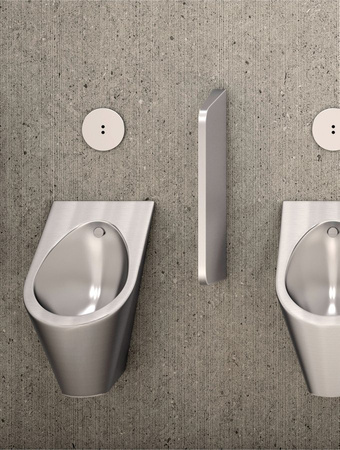 Pisuar, 360x600x395 mm, zasilanie tylne, stal nierdzewna mat