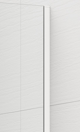 ESCA WHITE MATT jednoczęściowa kabina przysznicowa Walk-In, montaż przy ścianie, szkło Flute, 1000 mm