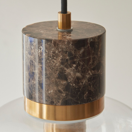 Travi 1 Pendant Light Dark Brown Emperador Marble