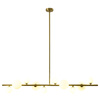 Lampa wisząca MILKY DROP 120 cm- złota z białymi kloszami