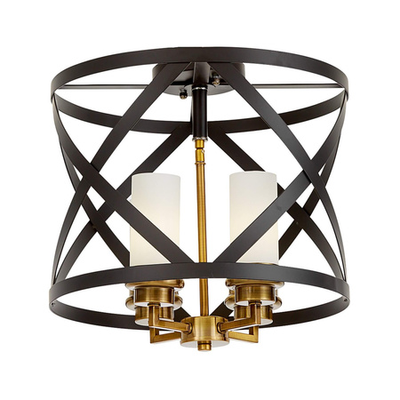 LAMPA SUFITOWA LOFT CZARNO-MOSIĘŻNA ASTILA W4