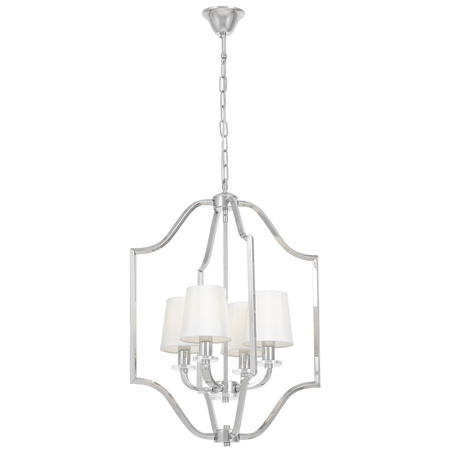 LAMPA WISZĄCA NOWOCZESNA BIAŁO-CHROMOWANA ORLANDO W4