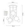 MOOSEE lampa wisząca CAPRI DISC 3 złota