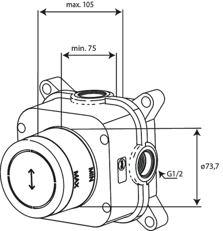 Skrzynka podtynkowa - termostatyczna