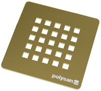 TRENECA kwadratowa maskownica syfonu, złoty