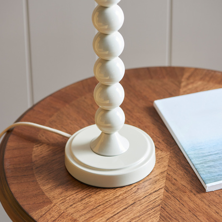 Higgledy Table Lamp Base Gloss Almond White Paint