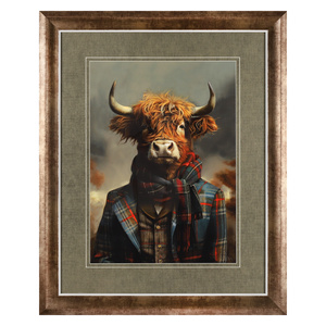 Obraz w ramie „Dapper Highlander” – brązowy, 62 × 2,5 × 77 cm
