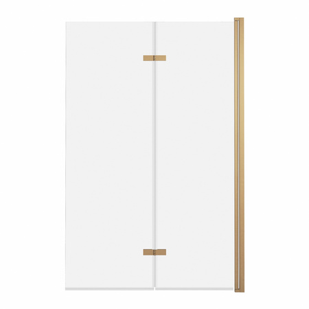 Parawan nawannowy 2-panelowy składany JEZIORAK 100 cm Złoty szczotkowany