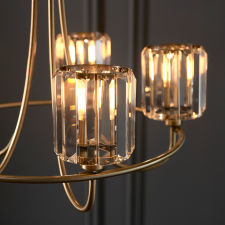 Berenice 5 Pendant Light Antique Brass