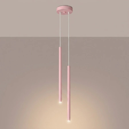 Lampa wisząca PASTELO 2 różowa