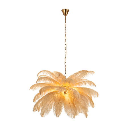 Lampa wisząca EMU 100 cm - pióra beżowe