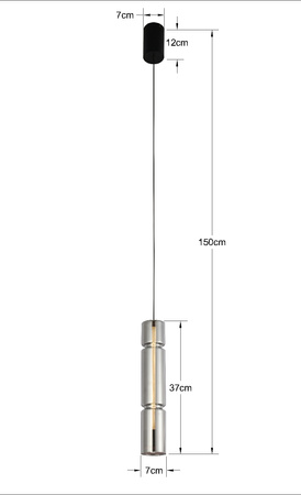 6223-0110 Lampa wisząca jedynka CILINDRO