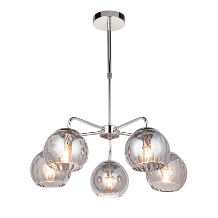 Dimple 5 Pendant Light Chrome