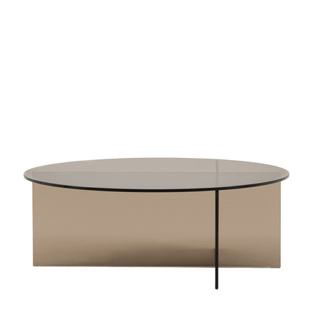 Parioli Glass Coffee Table Charcoal 900x900x325mm