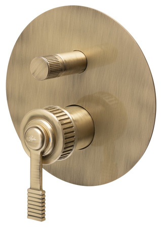 VERSI bateria prysznicowa podtynkowa, 2 wyjścia, brąz
