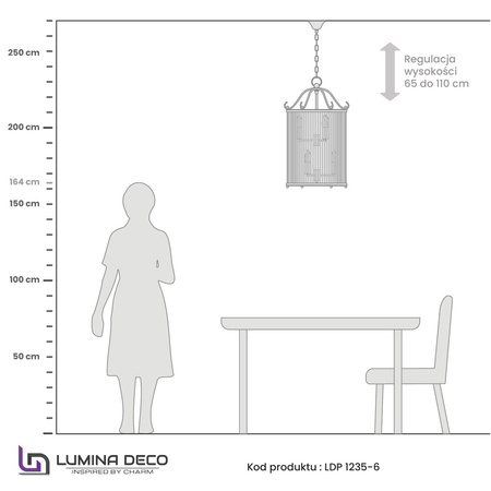 LAMPA WISZĄCA LOFT CHROMOWANA BOSTON W6
