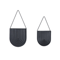 Lexy Wall Planter (zestaw 2 szt.) czarny 190 x 90 x 400 mm