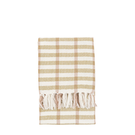 Arvo Grid Woven Throw Green / Rust 1300x1700mm