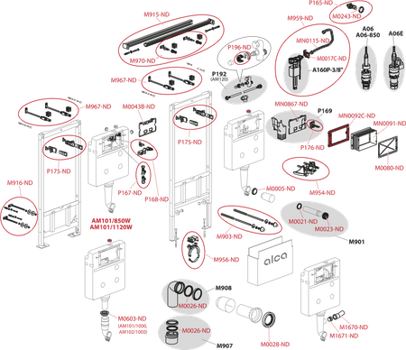 Alcadrain Zestaw Stelaż SÁDROMODUL i Przycisk Dot.Dot. biały-mat/chrom-mat