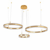 Lampa wisząca ARKADIA LED Trio 40/60/80 cm – złoty połysk