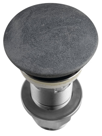 Korek umywalkowy 5/4'', klik-klak, betonowy grzybek, 10-80mm, srebrny mat