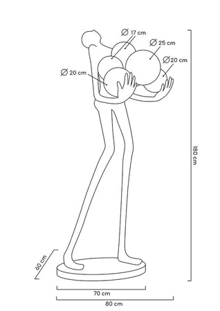 MOOSEE lampa podłogowa HUMAN GOLD         PREMIUM