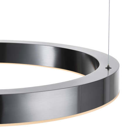 Lampa wisząca CIRCLE 60 cm - LED, ring tytan szczotkowany