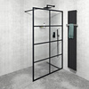 CURE BLACK walk-in 1400 mm, szkło czyste