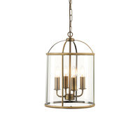 Lambeth 4 Pendant Light Antique Brass