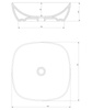 PORTLAND umywalka nablatowa, 37 x 37 cm