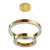 Lampa wisząca CIRCLE 2 40+60 cm - LED dwa ringi złoty połysk