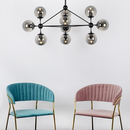 MOOSEE lampa wisząca PLANETARIO 10        czarna - klosze dymione